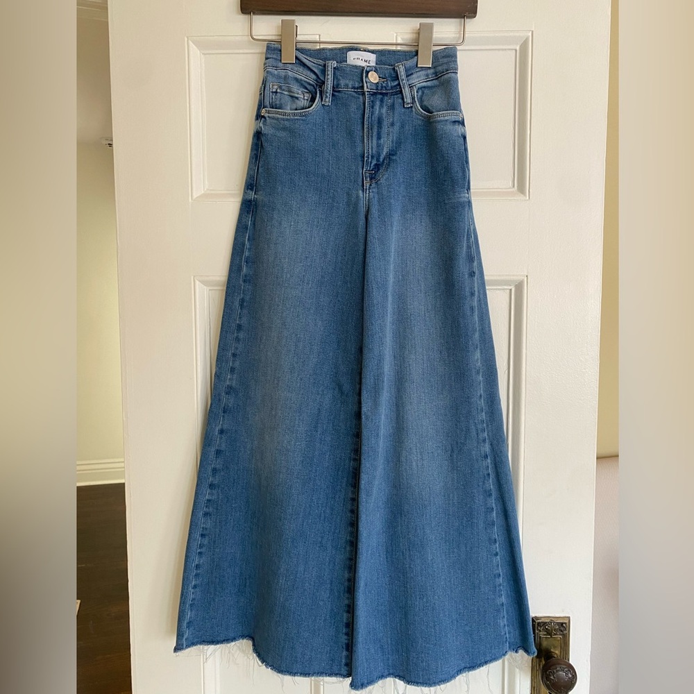Frame Denim Cropped Palazzo Jeans - size 25